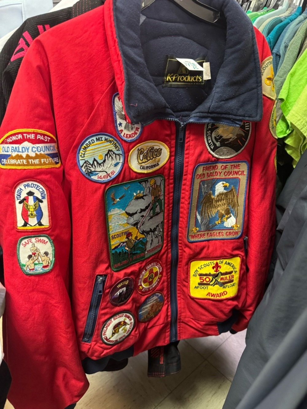 Boy Scouts of America patch bomber jacket SZ Lg - Picture 5 of 15